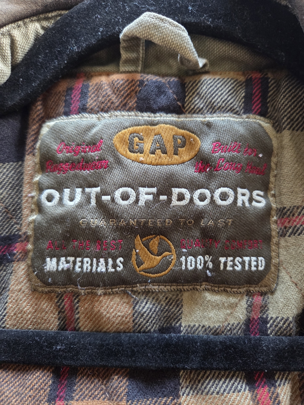 GAP | Vintage Out Of Door Olive Field Jacket with Brown Leather Collar - Picture 5 of 9